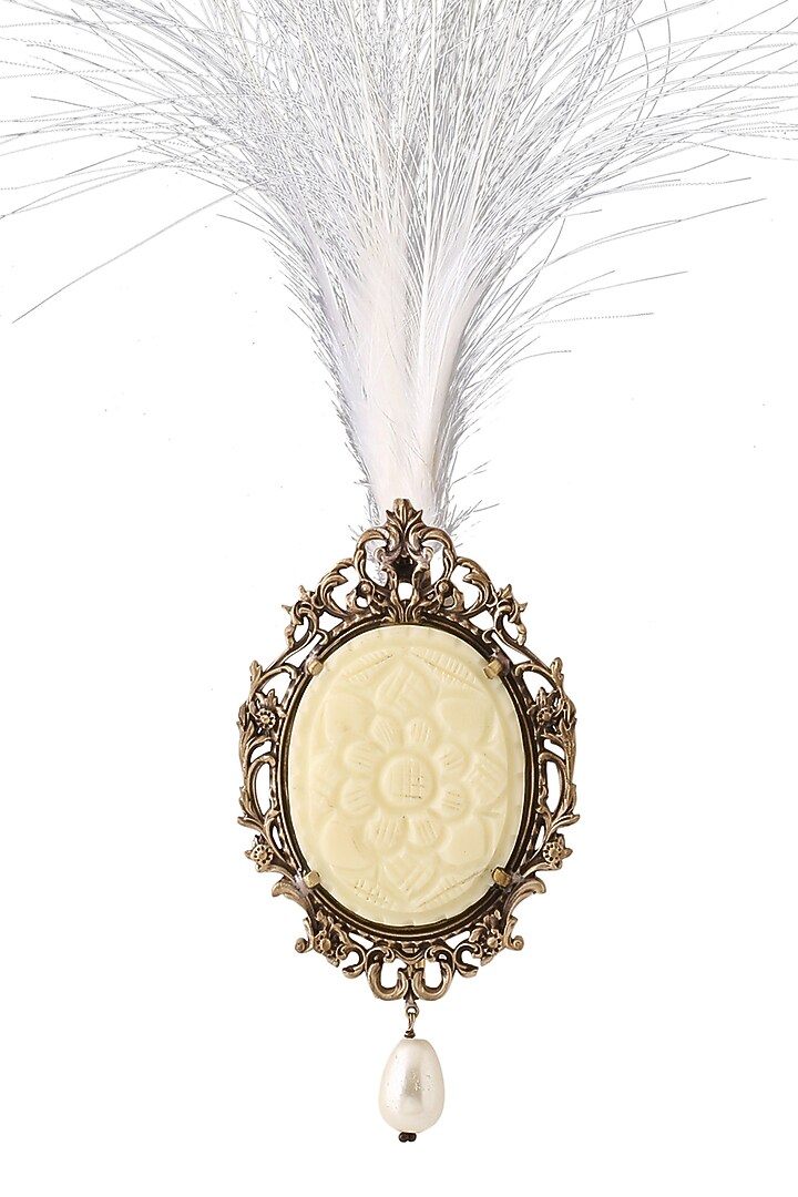Antique Gold Handcrafted Glass Stone Kalangi by Cosa Nostraa at Pernia's Pop Up Shop