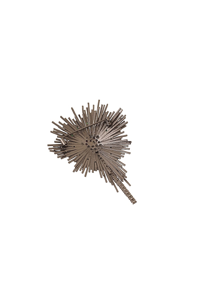 Antique Black Finish Brass Spring Bloom Brooch by Cosa Nostraa at Pernia's Pop Up Shop