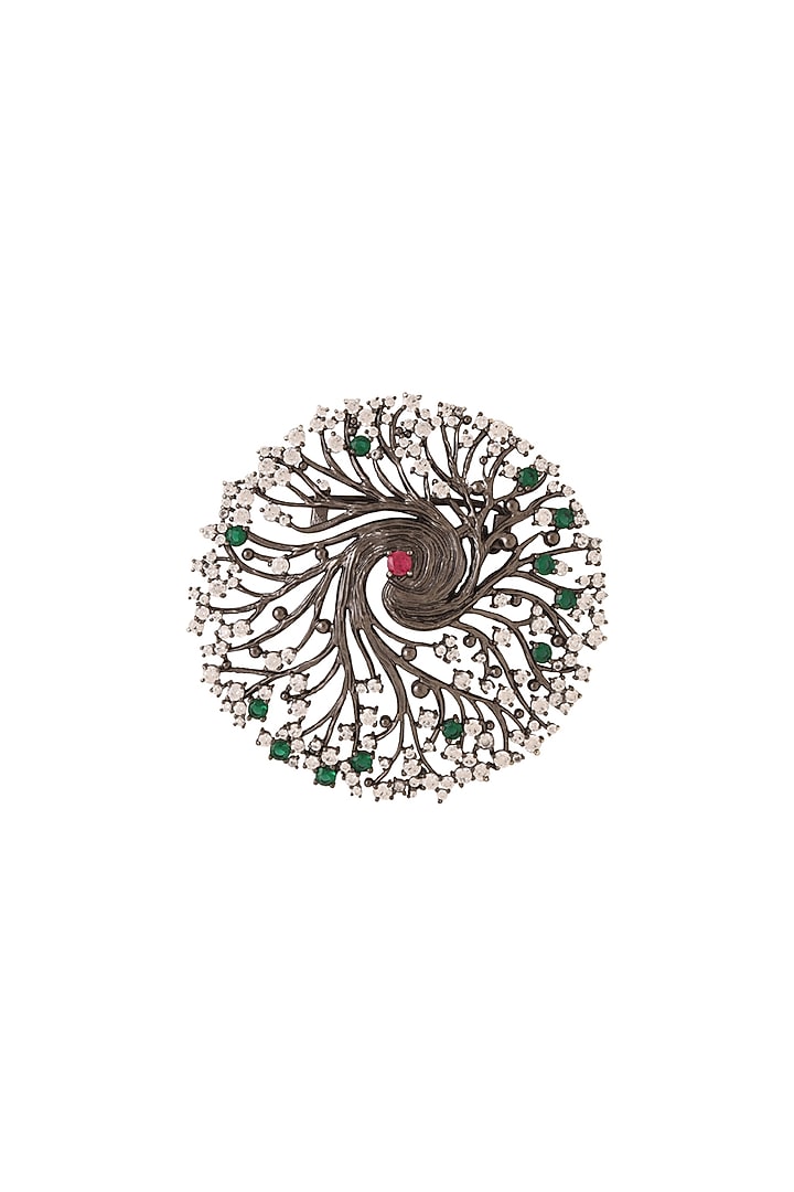 Antique Black Finish Tree Of Life Brooch by Cosa Nostraa at Pernia's Pop Up Shop