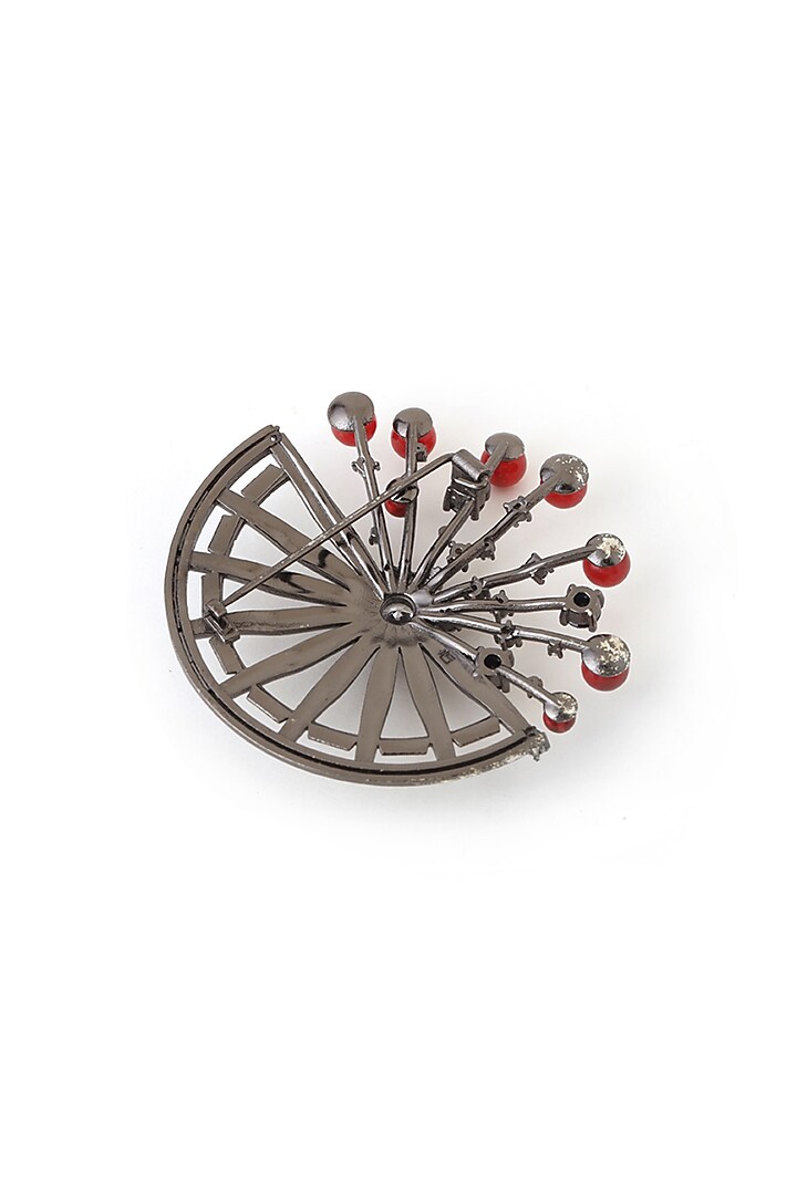 Antique Black Finish Mahabharata Themed Brooch by Cosa Nostraa at Pernia's Pop Up Shop