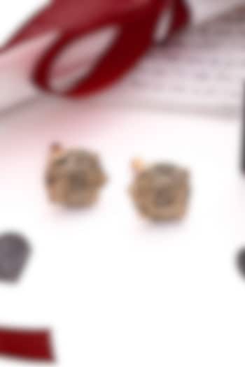 Antique Gold Brass Rose Cufflinks by Cosa Nostraa