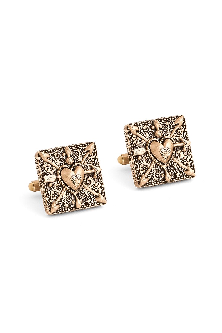 Antique Gold Brass Cufflinks by Cosa Nostraa at Pernia's Pop Up Shop