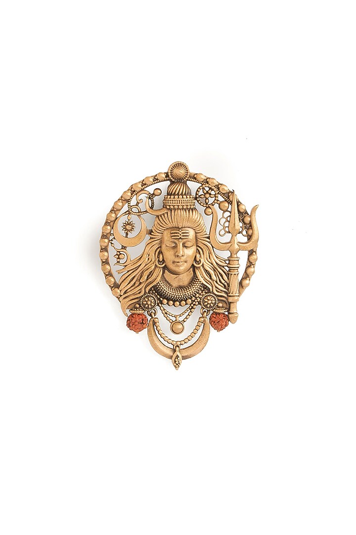 Antique Gold Brass Brooch by Cosa Nostraa at Pernia's Pop Up Shop