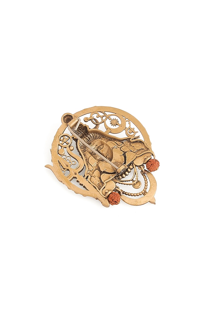 Antique Gold Brass Brooch by Cosa Nostraa at Pernia's Pop Up Shop