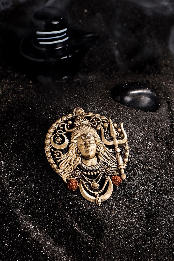 Antique Gold Brass Brooch by Cosa Nostraa at Pernia's Pop Up Shop