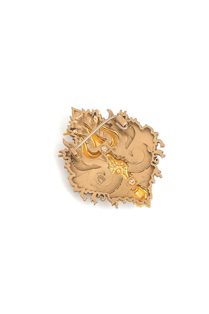 Antique Gold Brass Brooch by Cosa Nostraa at Pernia's Pop Up Shop