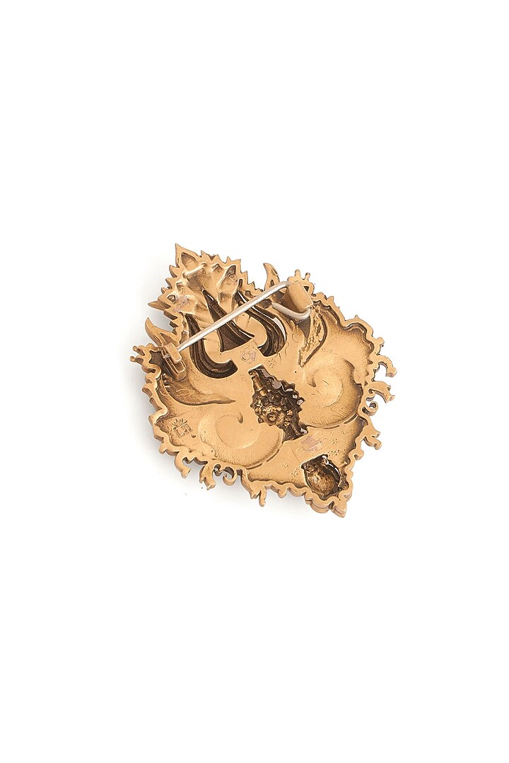 Antique Gold Brass Brooch by Cosa Nostraa at Pernia's Pop Up Shop