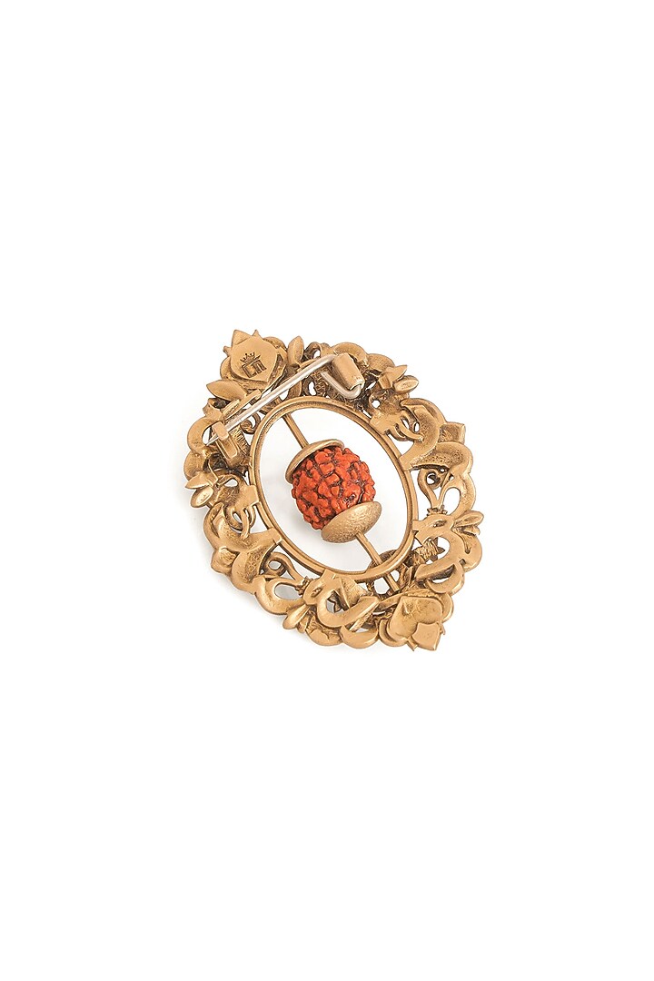 Antique Gold Brass Brooch by Cosa Nostraa at Pernia's Pop Up Shop