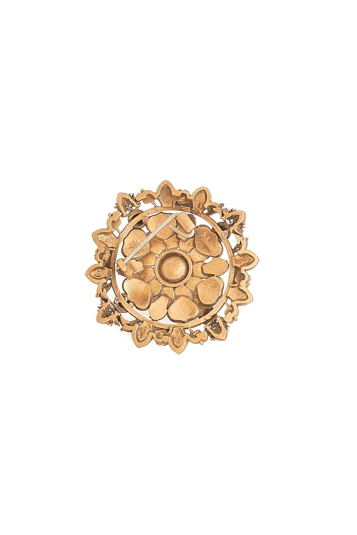 Antique Gold Brass Brooch by Cosa Nostraa at Pernia's Pop Up Shop