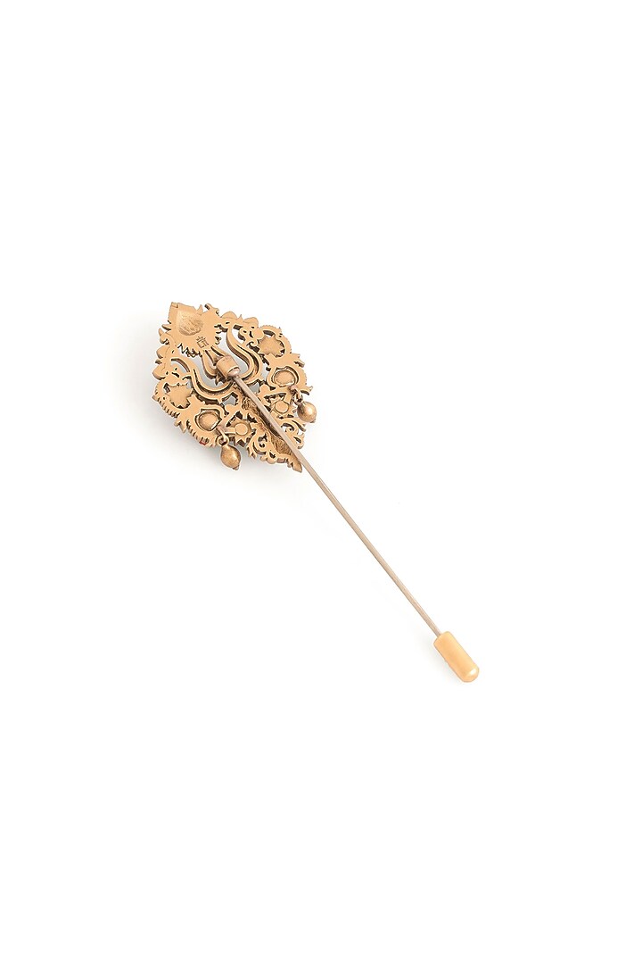 Antique Gold Brass Lapel Pin by Cosa Nostraa at Pernia's Pop Up Shop