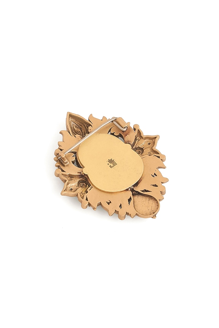 Antique Gold Brass Brooch by Cosa Nostraa at Pernia's Pop Up Shop