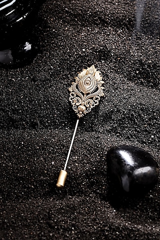 Antique Gold Brass Lapel Pin by Cosa Nostraa