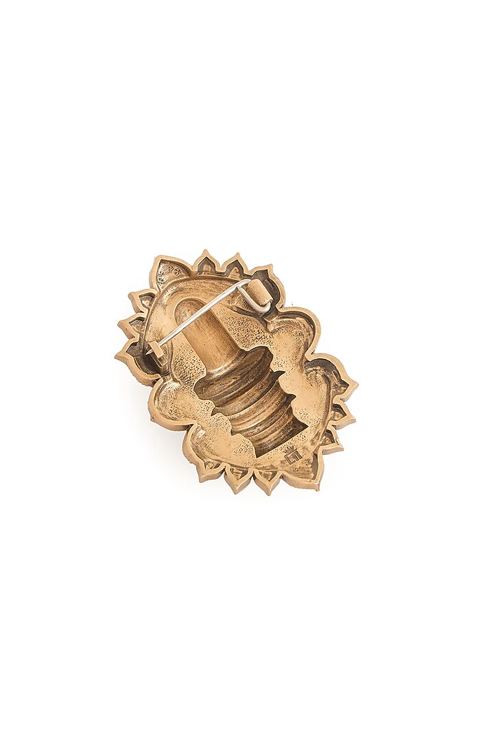 Antique Gold Brass Brooch & Lapel Pin Set by Cosa Nostraa at Pernia's Pop Up Shop