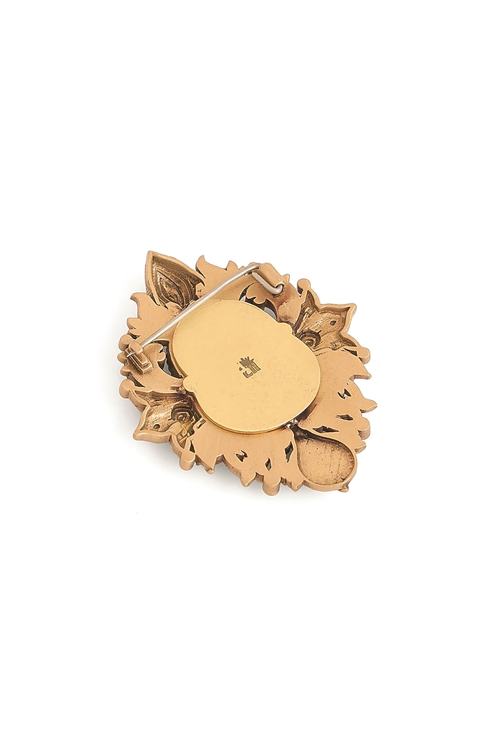 Antique Gold Brass Brooch & Lapel Pin Set by Cosa Nostraa at Pernia's Pop Up Shop