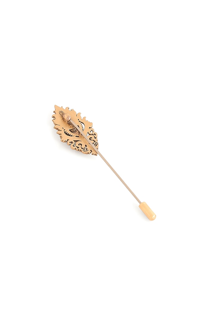 Antique Gold Brass Brooch & Lapel Pin Set by Cosa Nostraa at Pernia's Pop Up Shop