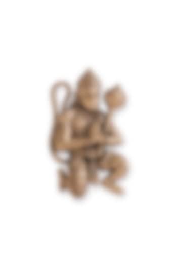 Oxidised Antique Gold Finish Brass Hanuman Heritage Brooch by Cosa Nostraa at Pernia's Pop Up Shop
