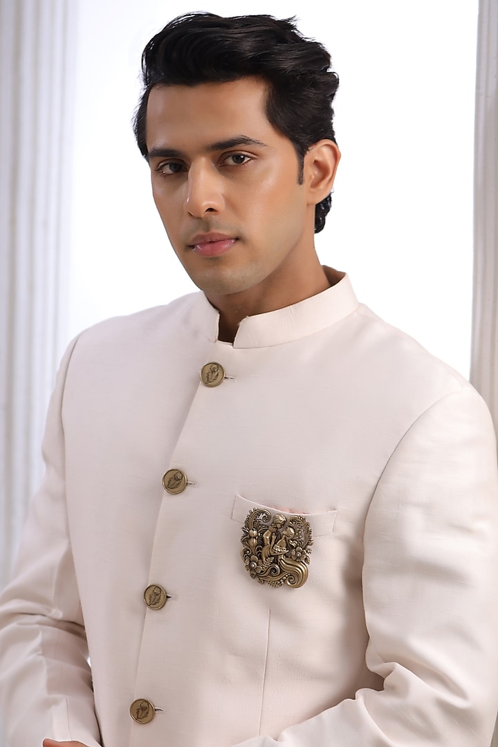 Oxidised Antique Gold Brass Brooch by Cosa Nostraa at Pernia's Pop Up Shop