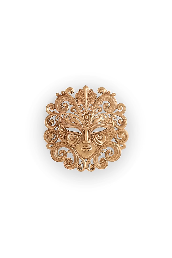 Oxidised Antique Gold Brass Brooch by Cosa Nostraa at Pernia's Pop Up Shop