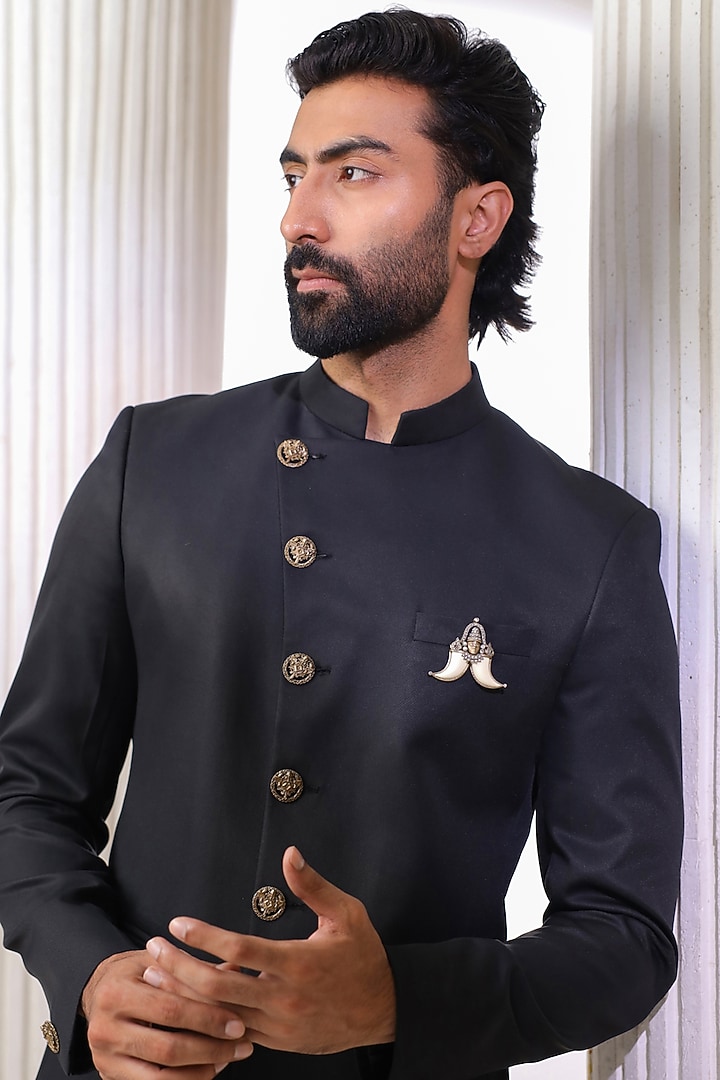 Oxidised Antique Gold Brass Brooch by Cosa Nostraa at Pernia's Pop Up Shop