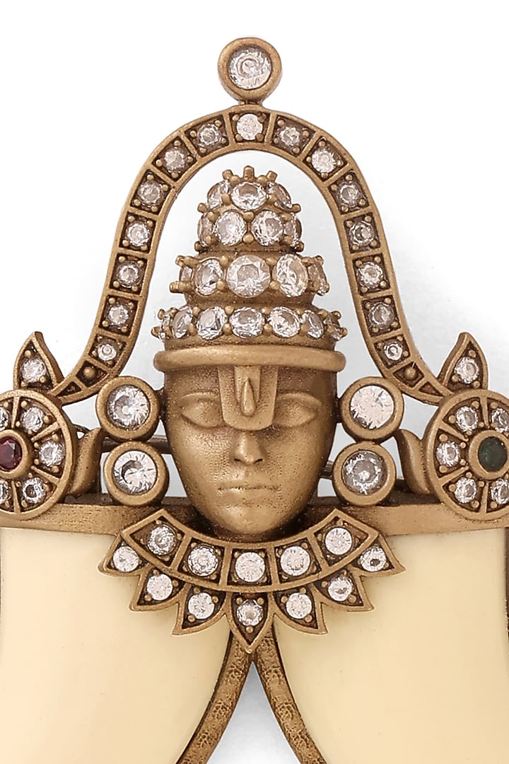 Oxidised Antique Gold Brass Brooch by Cosa Nostraa at Pernia's Pop Up Shop