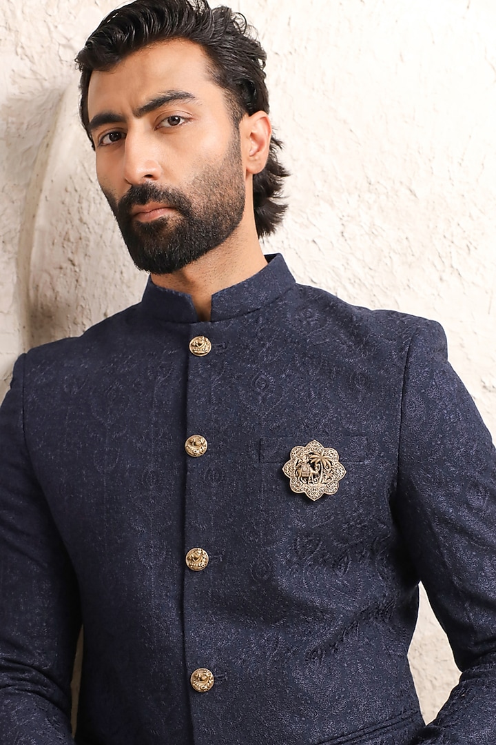 Oxidised Antique Gold Brass Brooch by Cosa Nostraa at Pernia's Pop Up Shop