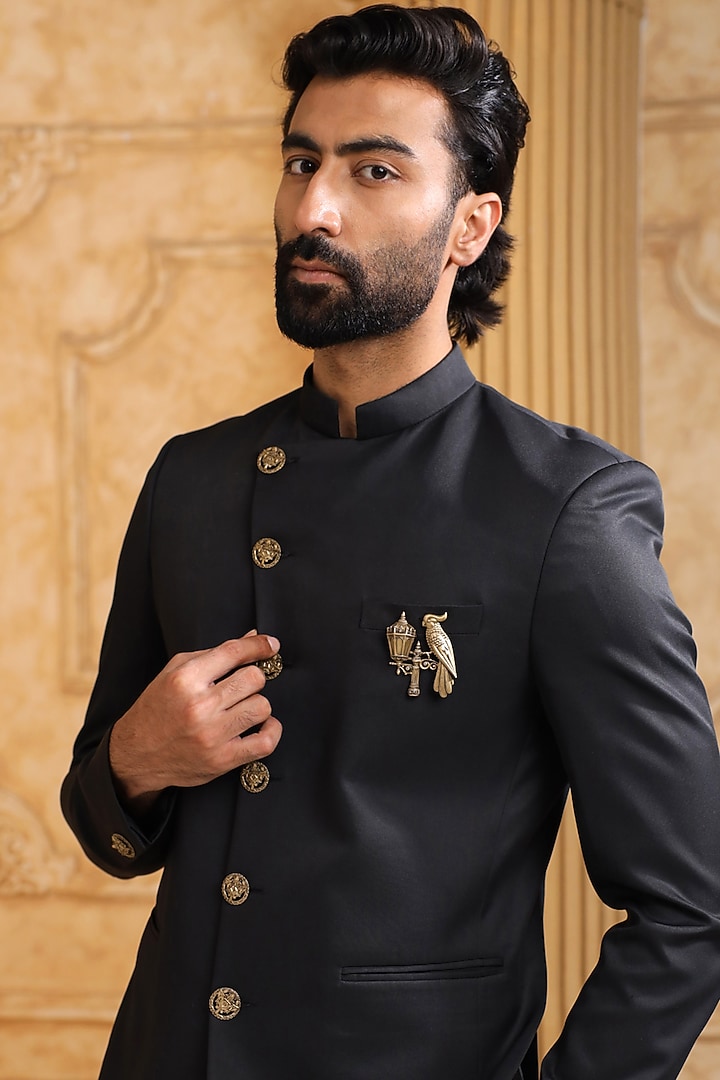 Oxidised Antique Gold Brass Brooch by Cosa Nostraa at Pernia's Pop Up Shop