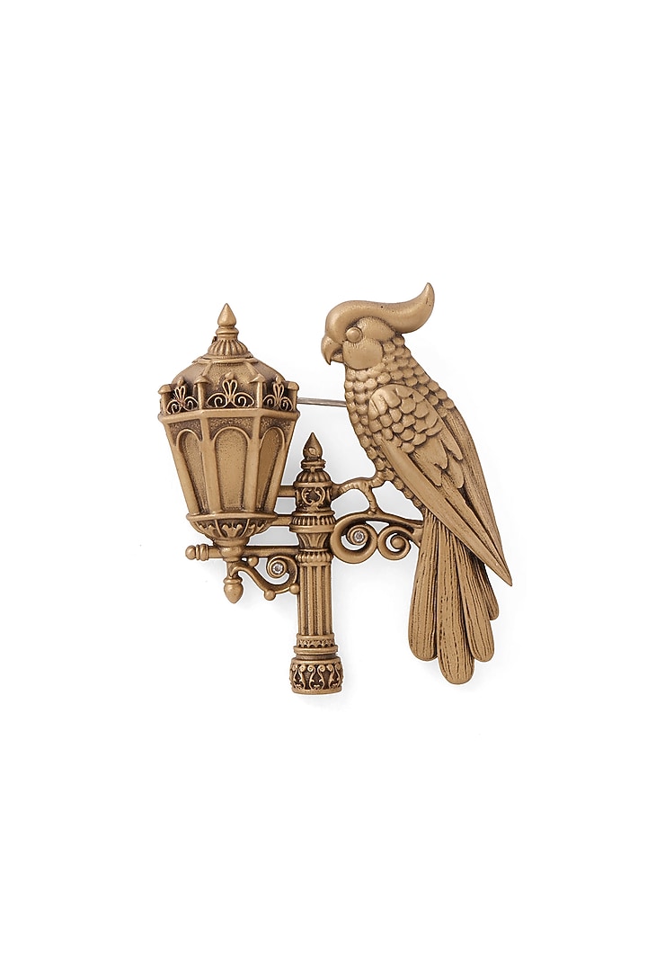 Oxidised Antique Gold Brass Brooch by Cosa Nostraa at Pernia's Pop Up Shop
