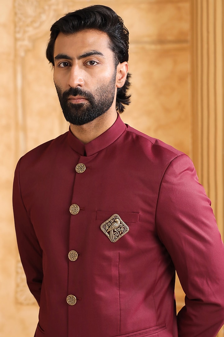 Oxidised Antique Gold Brass Brooch by Cosa Nostraa at Pernia's Pop Up Shop