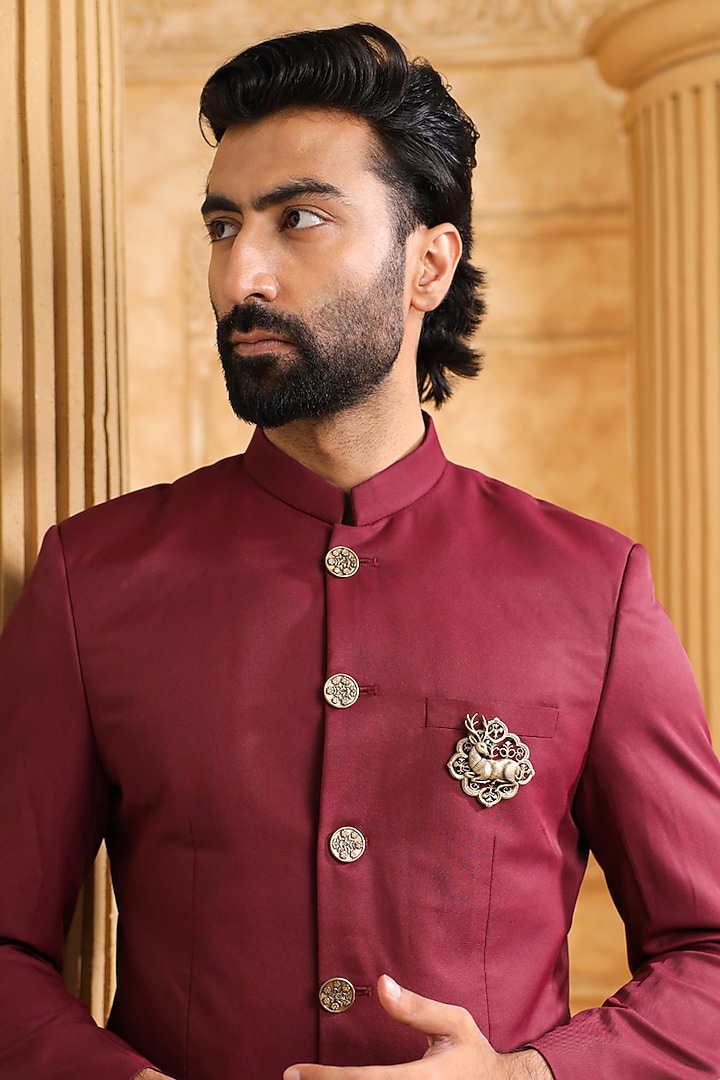 Oxidised Antique Gold Brass Brooch by Cosa Nostraa at Pernia's Pop Up Shop