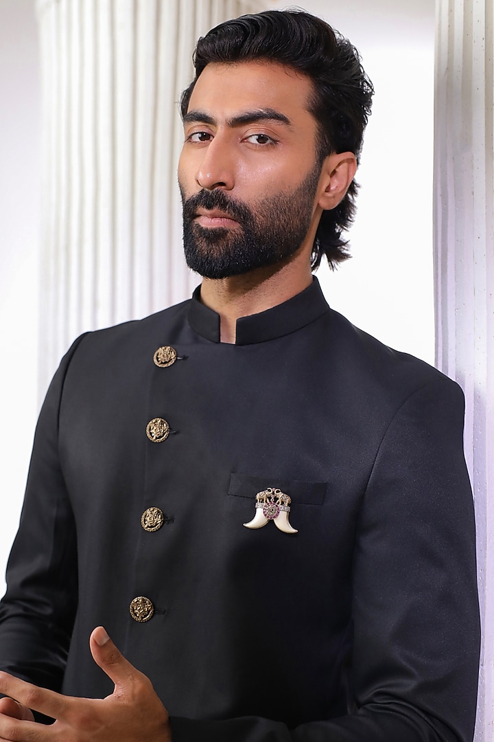 Oxidised Antique Gold Brass Brooch by Cosa Nostraa at Pernia's Pop Up Shop