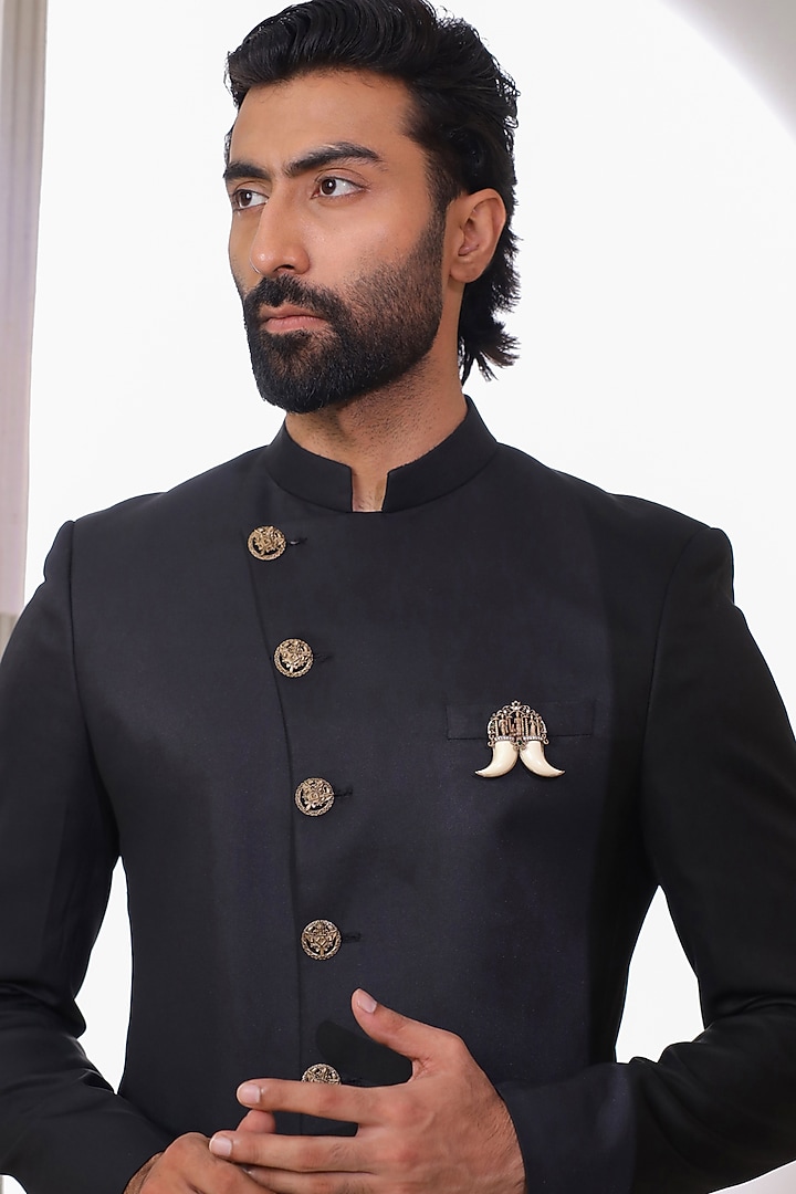 Oxidised Antique Gold Brass Brooch by Cosa Nostraa at Pernia's Pop Up Shop