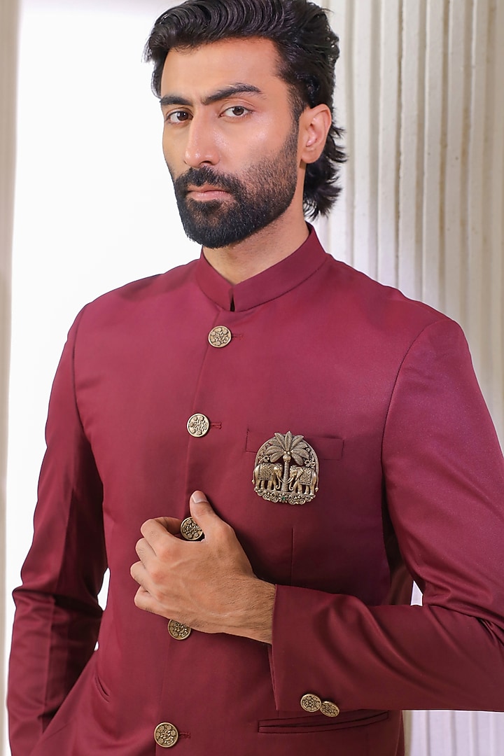 Oxidised Antique Gold Brass Brooch by Cosa Nostraa at Pernia's Pop Up Shop