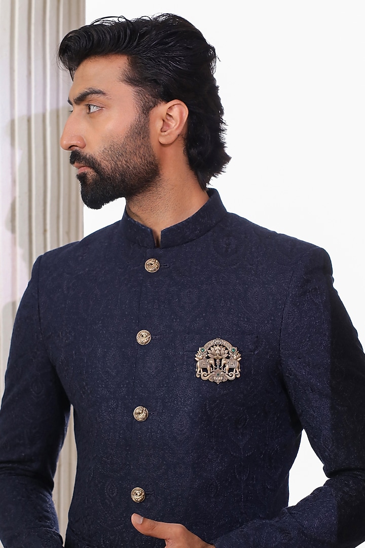 Oxidised Antique Gold Brass Brooch by Cosa Nostraa at Pernia's Pop Up Shop