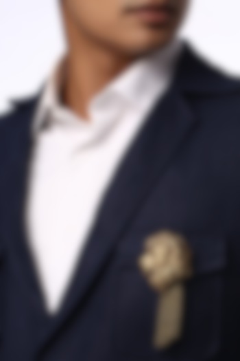 Antique Gold Finish Brass Lion Brooch by Cosa Nostraa at Pernia's Pop Up Shop