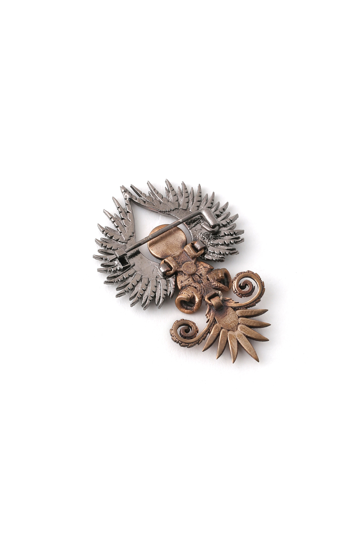 Antique Gold Rising Pheonix Brass Brooch by Cosa Nostraa