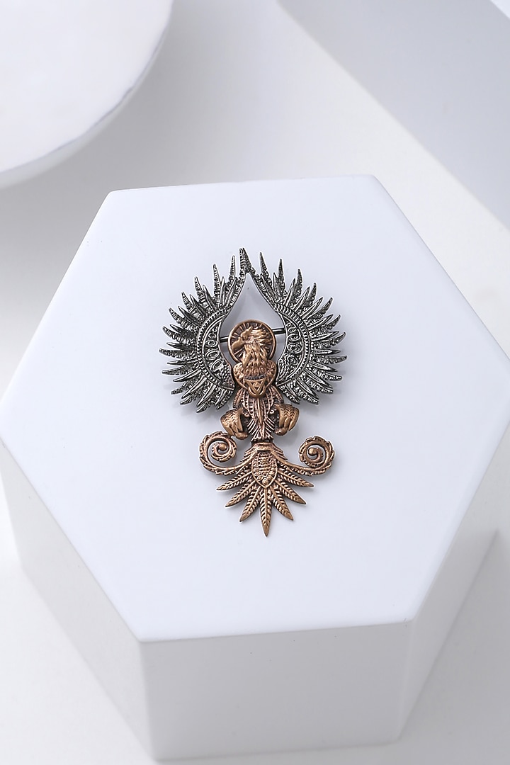 Antique Gold Rising Pheonix Brass Brooch by Cosa Nostraa at Pernia's Pop Up Shop