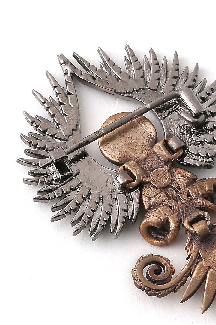 Antique Gold Rising Pheonix Brass Brooch by Cosa Nostraa at Pernia's Pop Up Shop