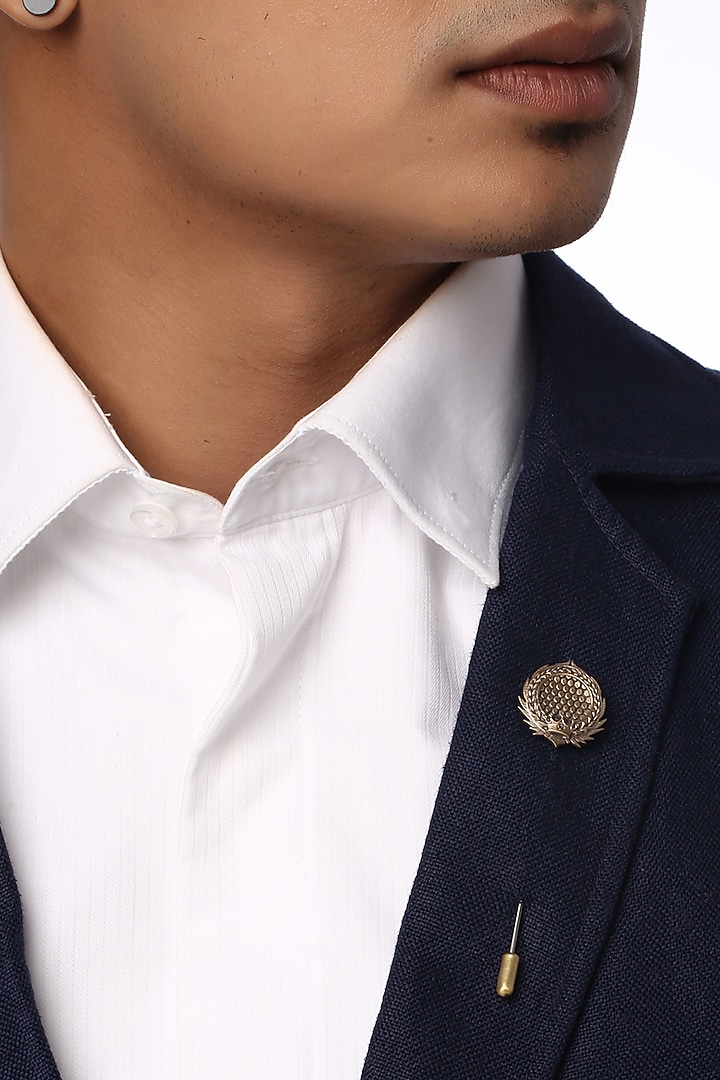 Antique Gold Brass Hannibal Lapel Pin by Cosa Nostraa at Pernia's Pop Up Shop