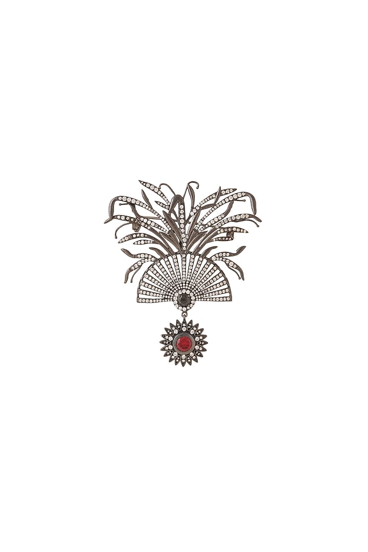 Black Tone Mystic Red Pearl Brooch by Cosa Nostraa at Pernia's Pop Up Shop