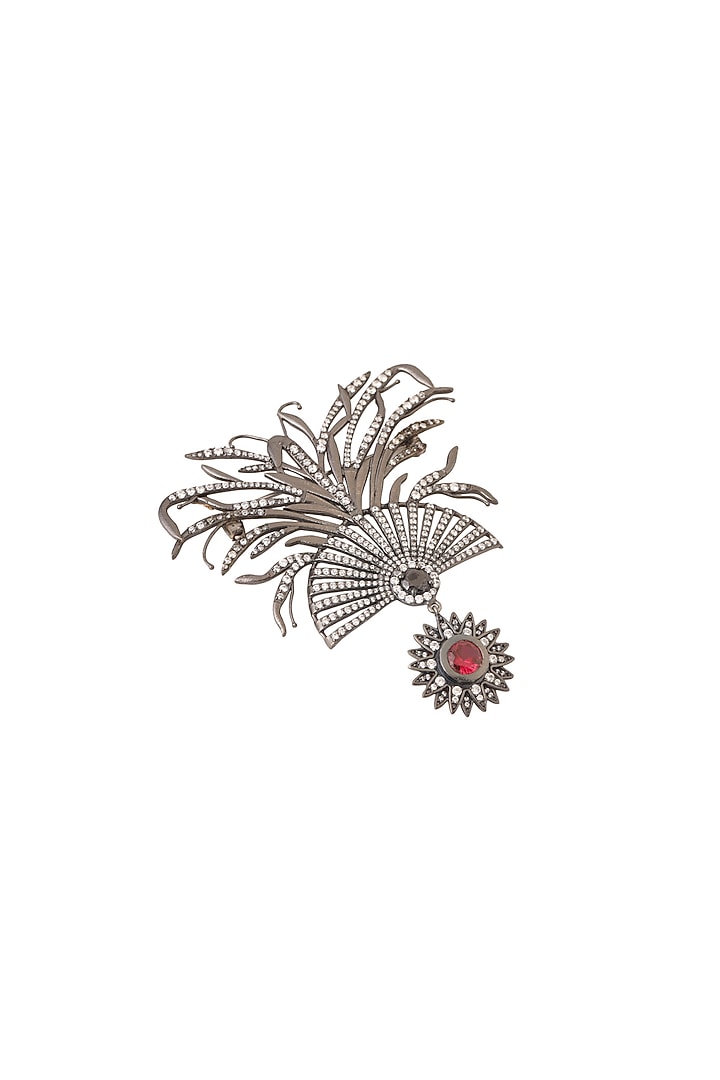 Black Tone Mystic Red Pearl Brooch by Cosa Nostraa at Pernia's Pop Up Shop