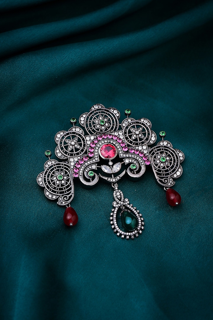 Antique Gold Serene Beaded Brooch by Cosa Nostraa at Pernia's Pop Up Shop