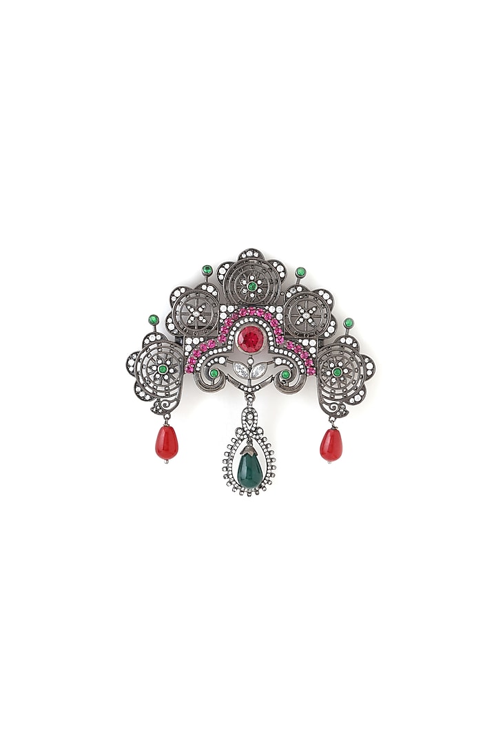Antique Gold Serene Beaded Brooch by Cosa Nostraa at Pernia's Pop Up Shop
