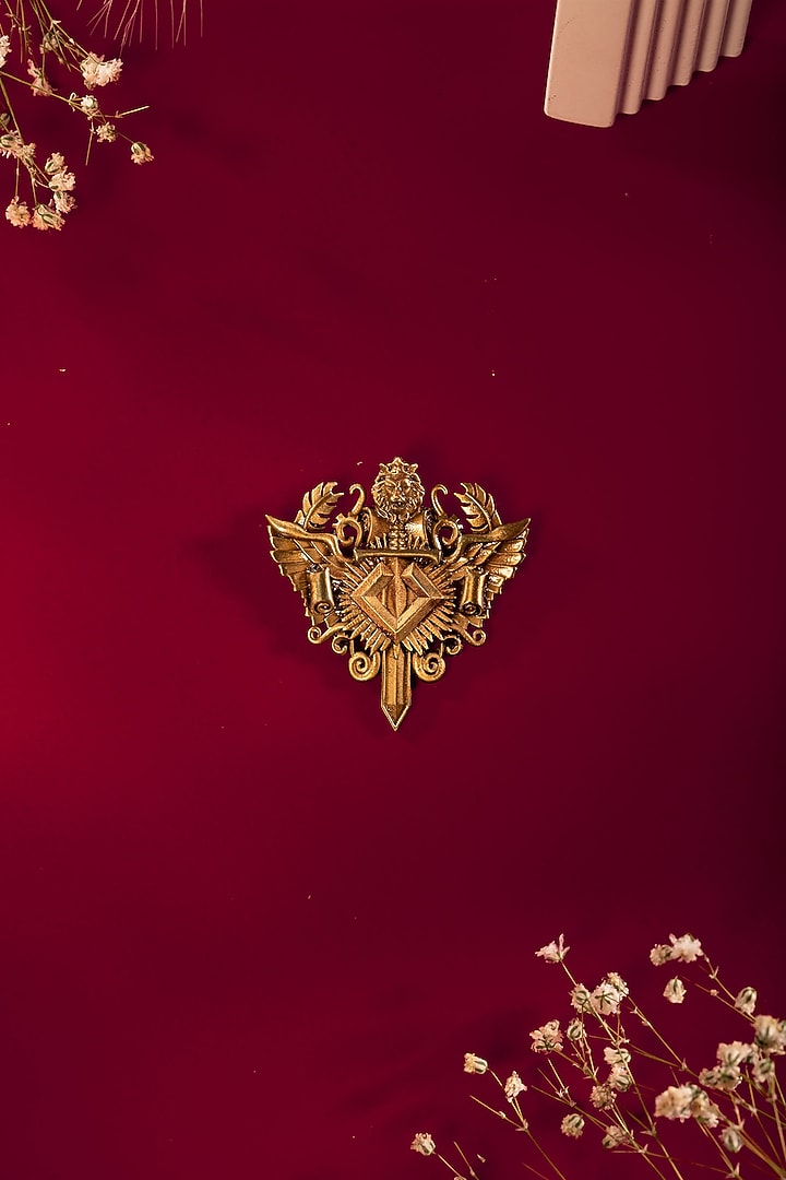 Antique Gold Knight Lion Brooch by Cosa Nostraa at Pernia's Pop Up Shop