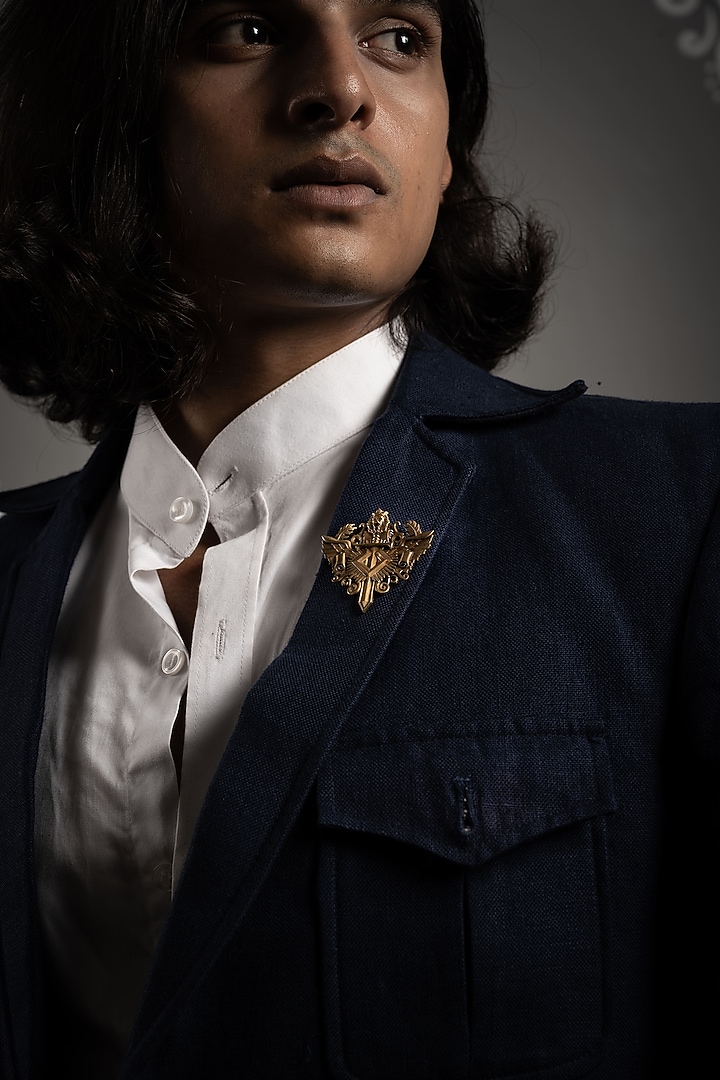 Antique Gold Knight Lion Brooch by Cosa Nostraa at Pernia's Pop Up Shop