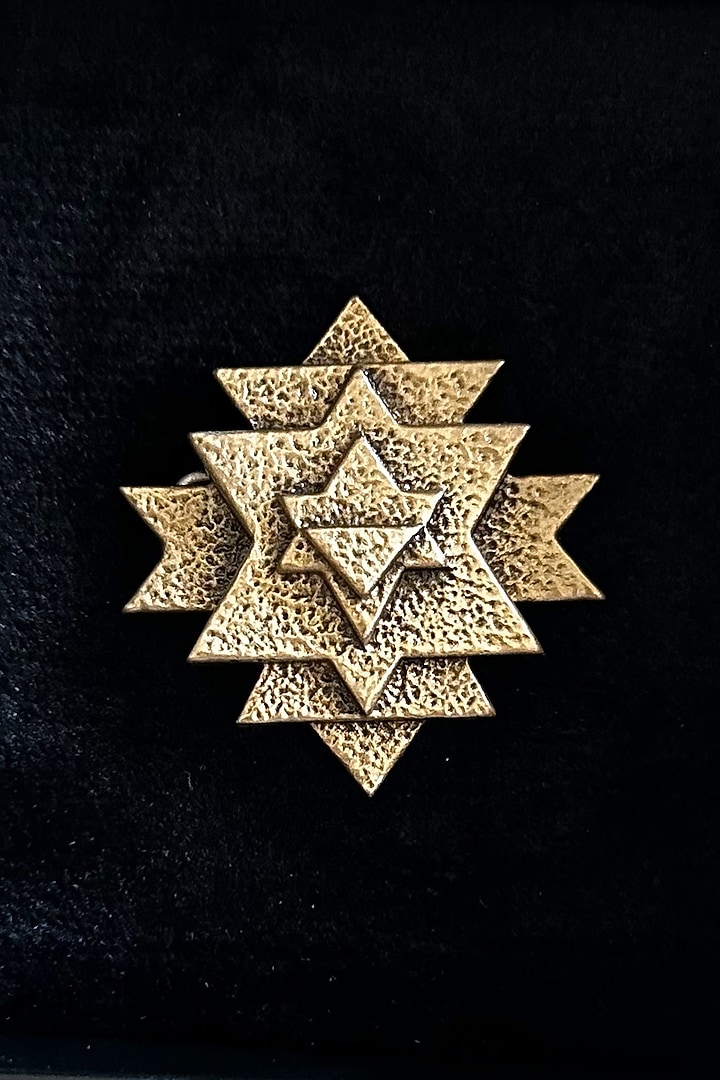 Gold Brass Tangled Star Brooch by Cosa Nostraa at Pernia's Pop Up Shop