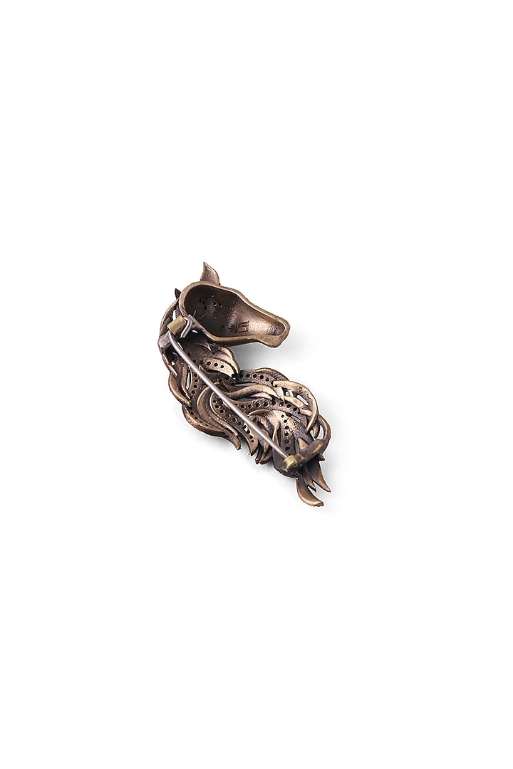 Antique Gold Brass Horse Brooch by Cosa Nostraa at Pernia's Pop Up Shop