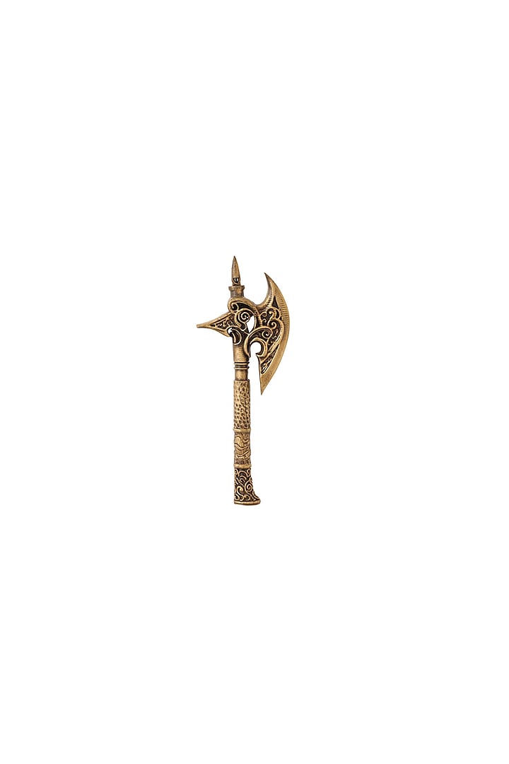 Antique Gold Brass Axe Brooch by Cosa Nostraa