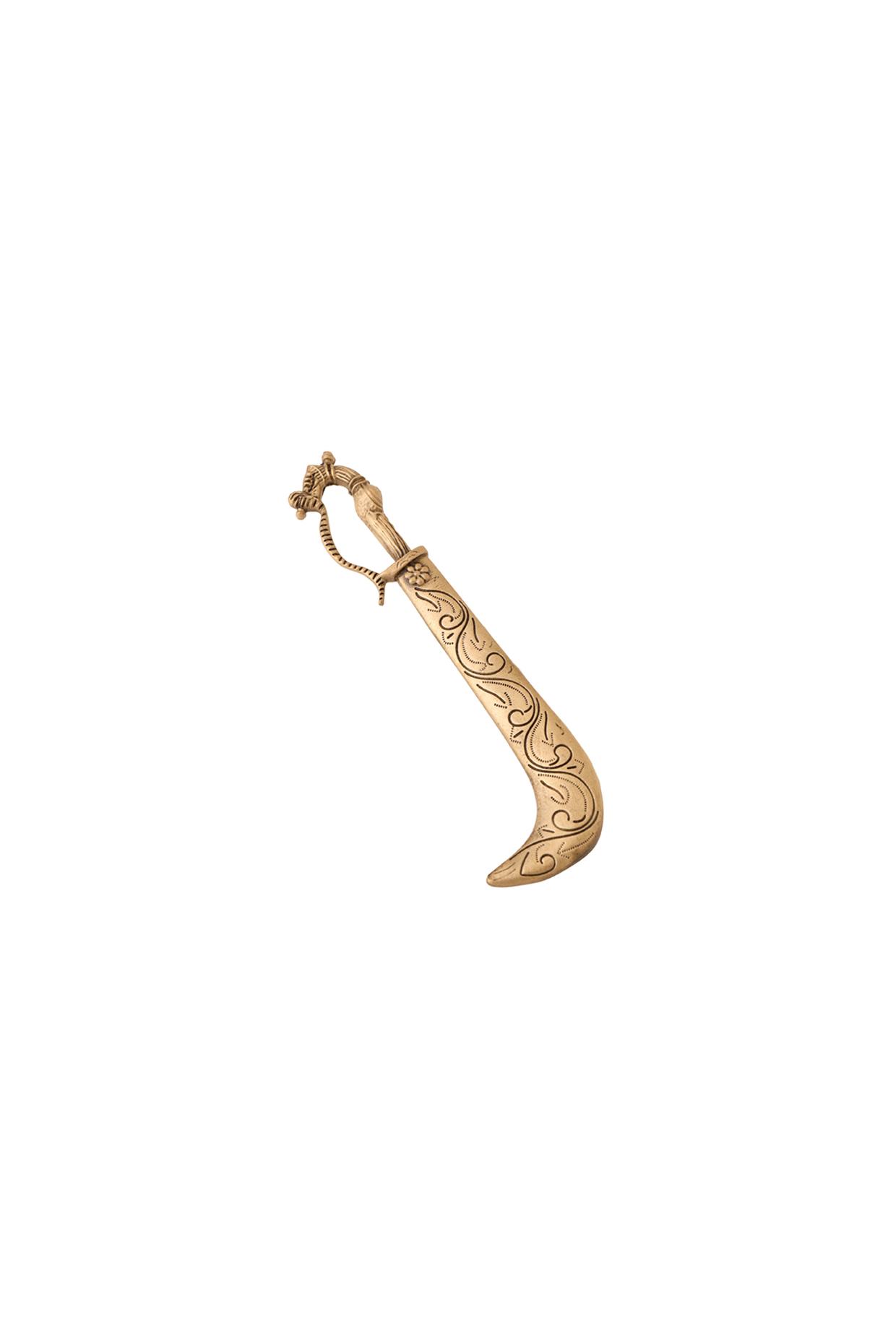 Antique Gold Brass Sword Brooch by Cosa Nostraa
