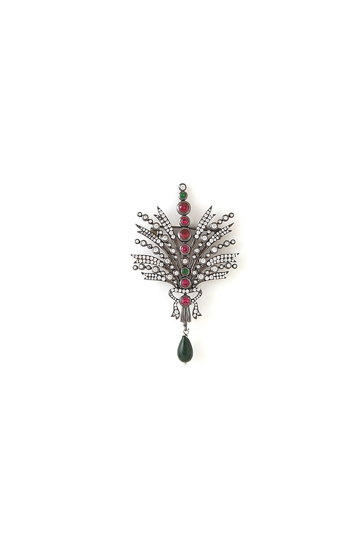 Antique Gold Brass Peacock Brooch by Cosa Nostraa