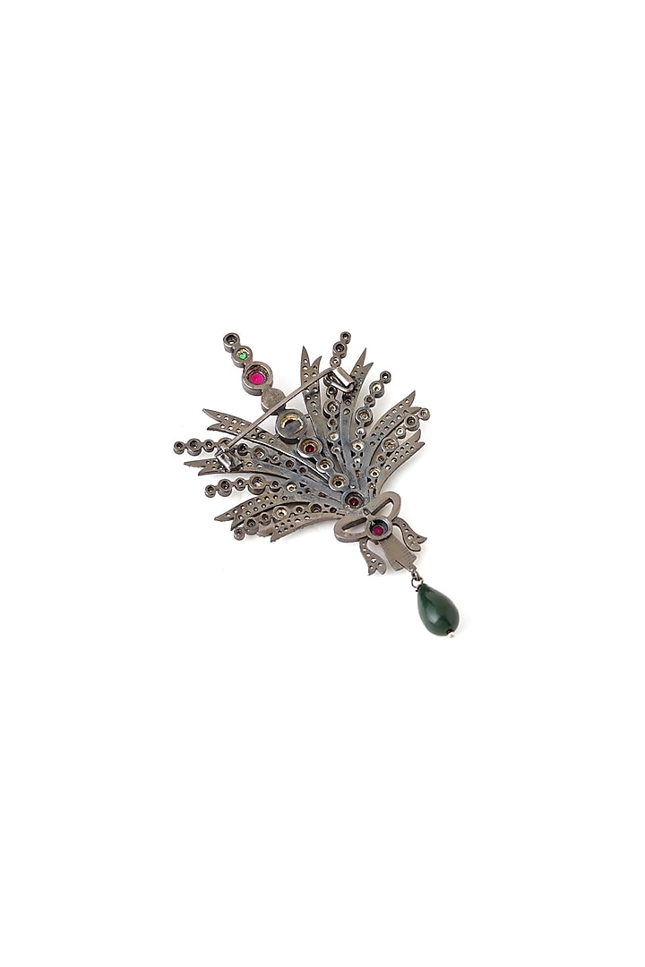 Antique Gold Brass Peacock Brooch by Cosa Nostraa at Pernia's Pop Up Shop